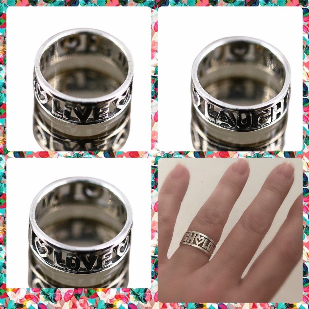 Sterling LIVE LAUGH LOVE ring